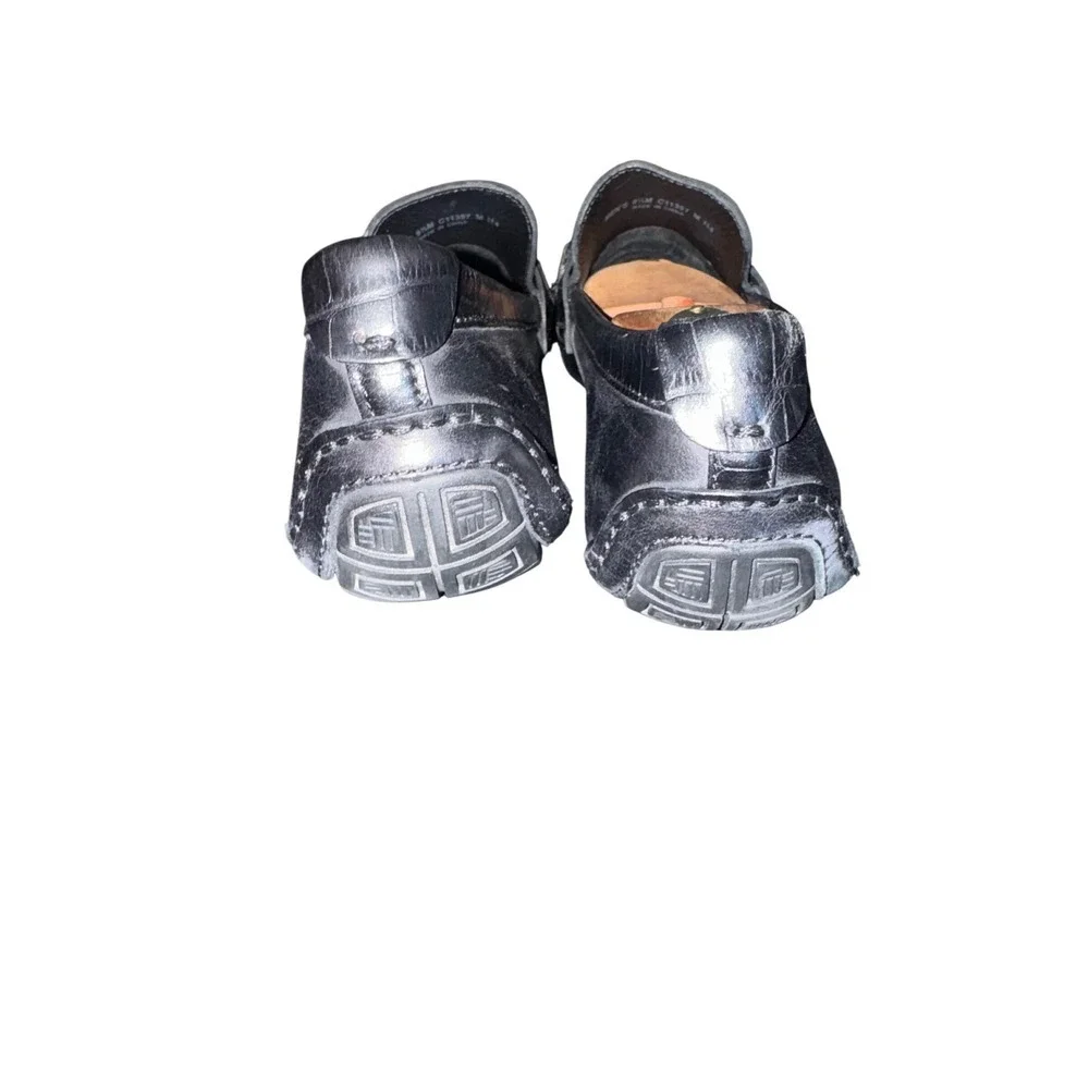 Cole Haan Black Leather Loafers 9.5M Men's w/ wood inserts MSRP‎ $150